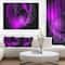 Designart - Purple Fractal Galactic Nebula - Abstract Wall Art Canvas